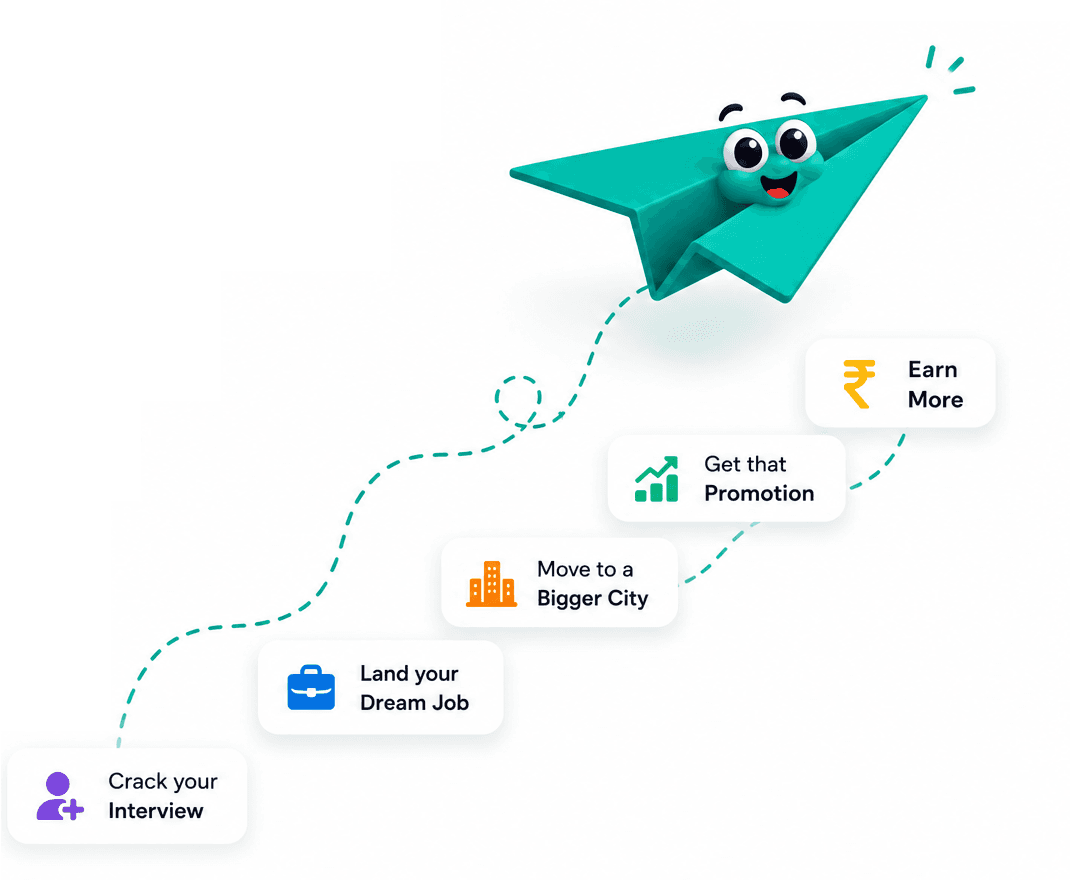 Voluble flight path career growth illustration
